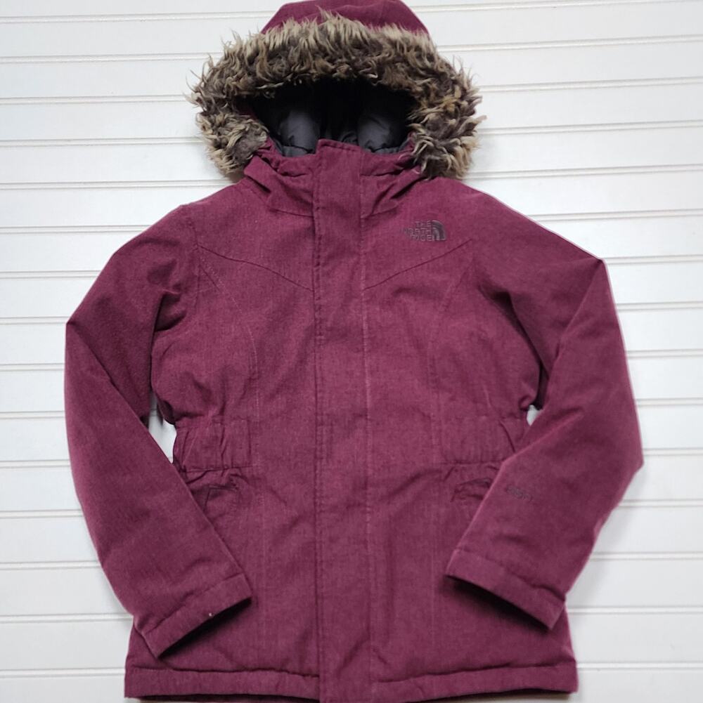 The North Face Girls Greenland 500 Down Parka Jacket Size S (7-8) Burgundy